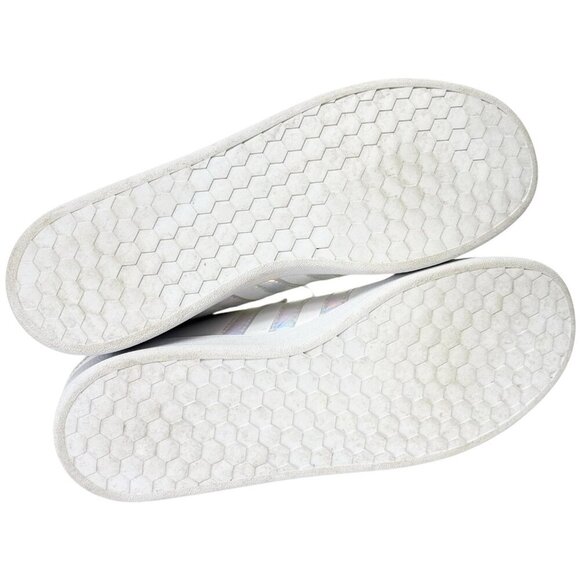 ADIDAS White Blue Iridescent GRAND COURT Sneaker FW1274 Shoe Men's Size 7 - Picture 3 of 9